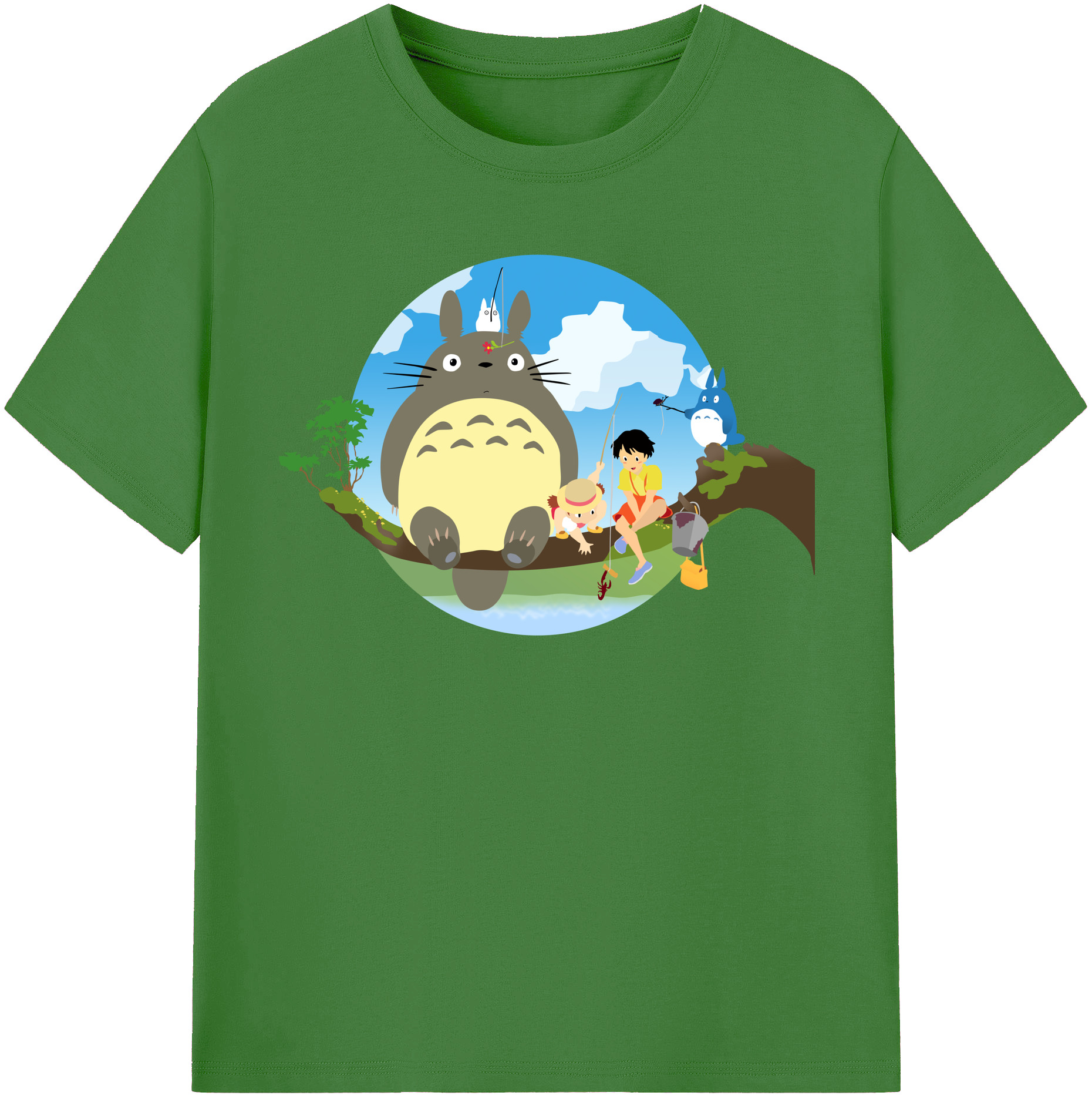 （画像用） となりのトトロ 草壁メイ 草壁サツキ My Neighbor Totoro Satsuki Kusakabe Mei Kusakabe レディースカジュアルプリントTシャツ（綿100％）